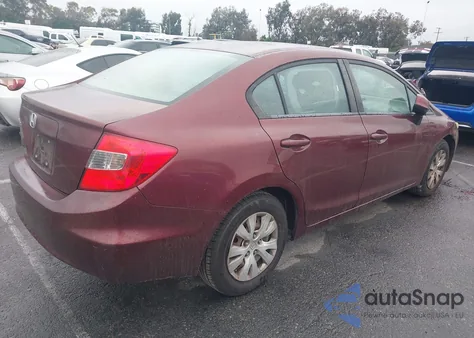 2012 Honda Civic Lx из США, поврежденный, VIN 19XFB2F55CE315312